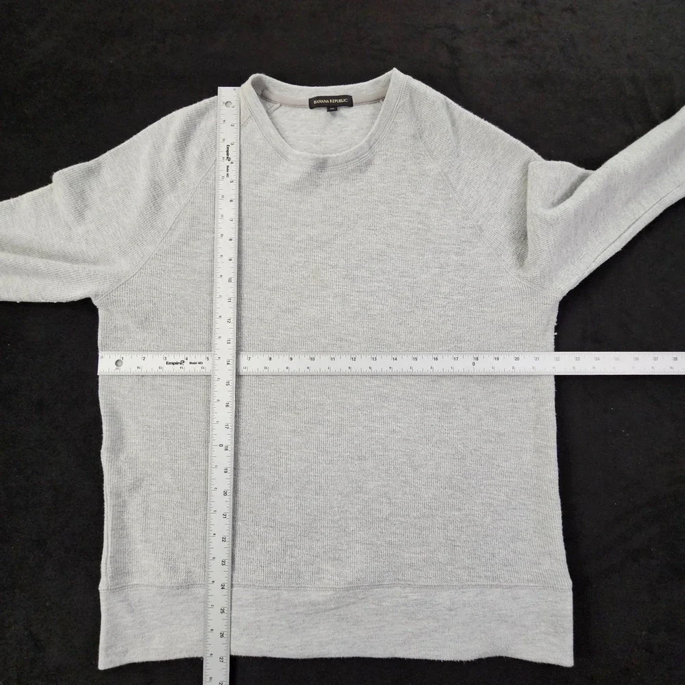 Banana Republic Gray Long Sleeve Cotton Blend Pullover Sweater Men's M